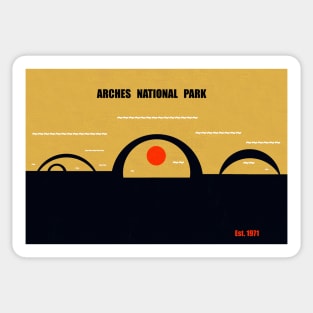 Arches national park Sticker